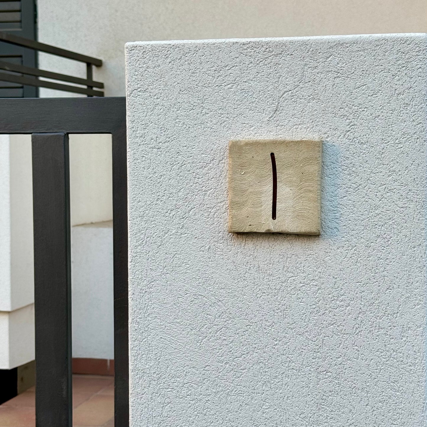 Handmade house number in Lecce stone