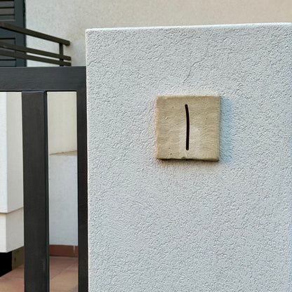 Handmade house number in Lecce stone